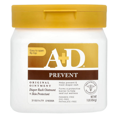 A+D, Original Ointment, Diaper Rash Ointment + Skin Protectant, 1 lb (454 g) - Supply Center USA