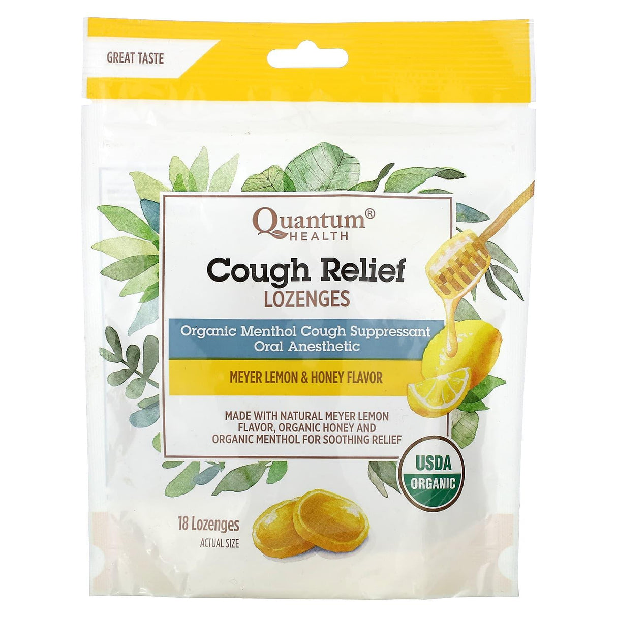 Quantum Health, Cough Relief Lozenges, Bing Cherry, 18 Lozenges - Supply Center USA