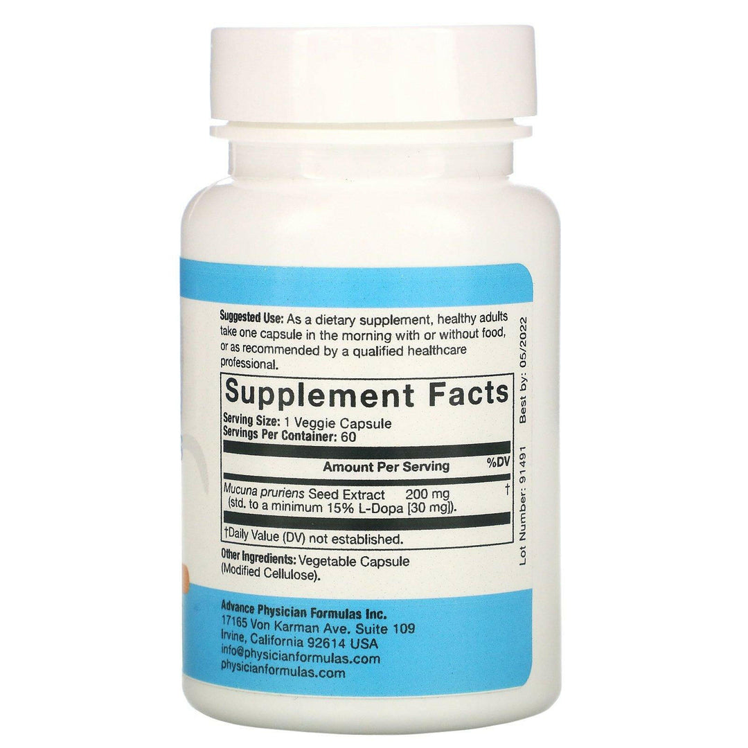 Advance Physician Formulas, Mucuna Pruriens, 200 mg, 60 Vegetable Capsules - HealthCentralUSA