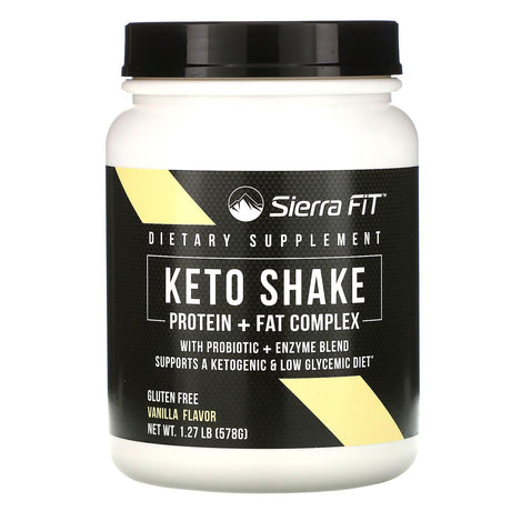 Sierra Fit, Keto Shake, Vanilla Flavor, 1.27 lbs (578 g) - Supply Center USA