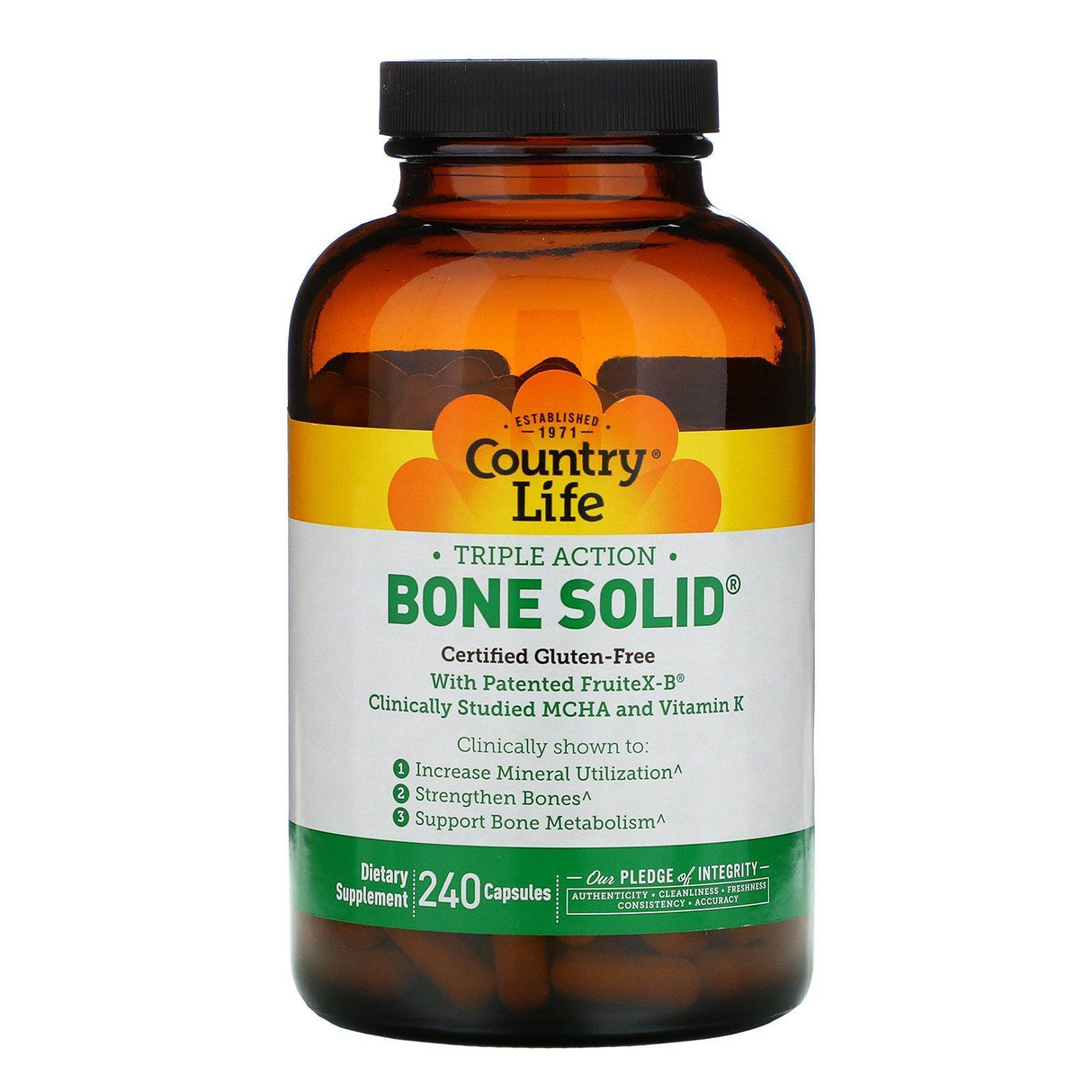 Country Life, Triple Action Bone Solid, 240 Capsules - Supply Center USA