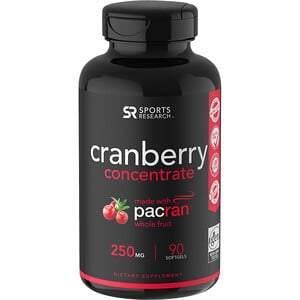 Sports Research, Cranberry Concentrate, 250 mg, 90 Softgels - Supply Center USA