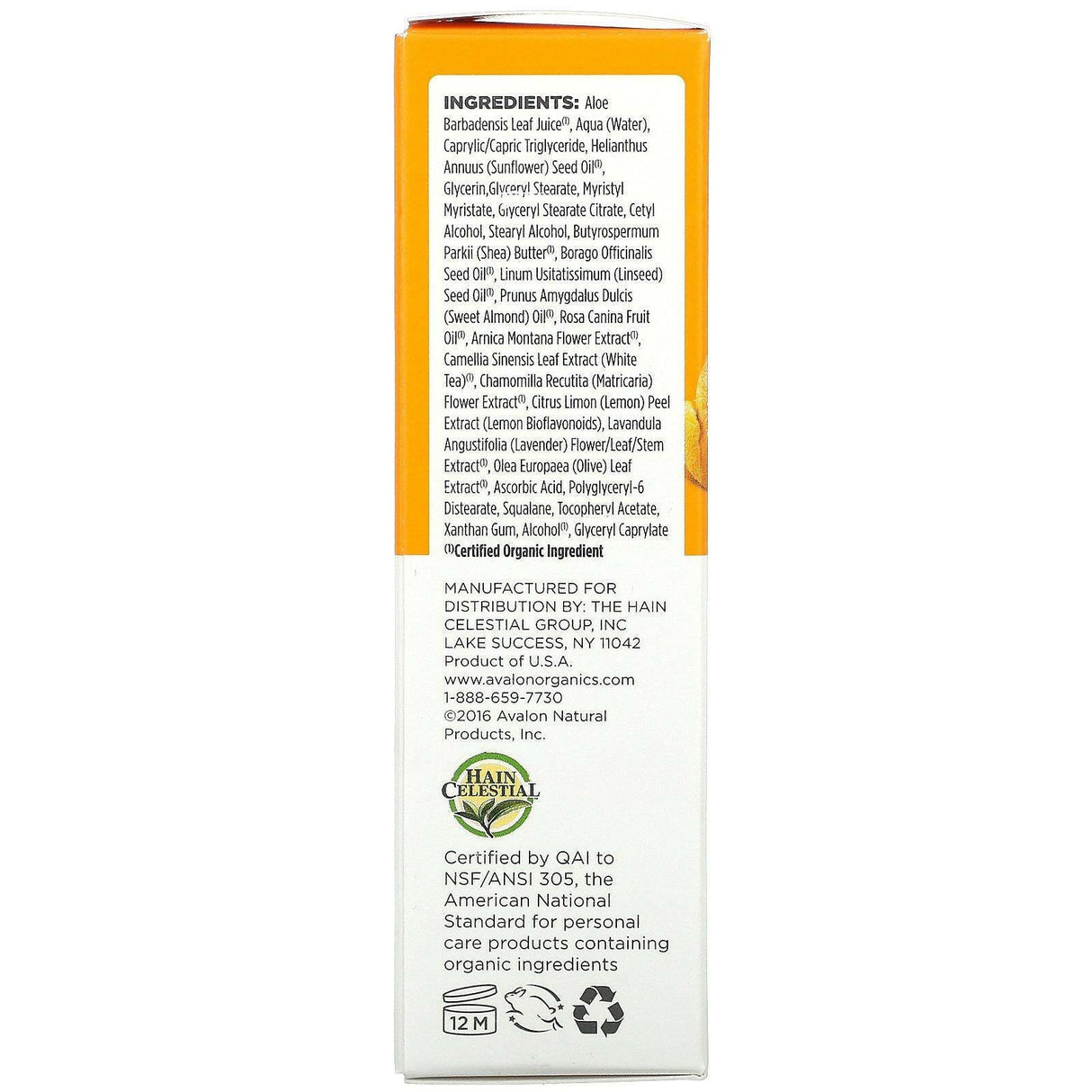 Avalon Organics, Eye Cream, Intense Defense with Vitamin C, 1 oz (29 g) - Supply Center USA