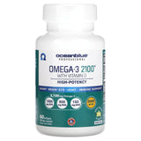 OceanBlue, Professional, Omega-3 2100 With Vitamin D, High Potency, Vanilla, 120 Softgels - Supply Center USA