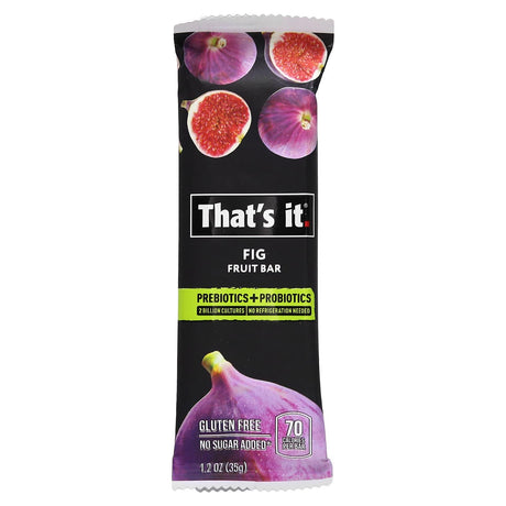 That's It, Prebiotics + Probiotics Fruit Bar, Fig, 12 Bars, 1.2 oz (35 g) Each - Supply Center USA