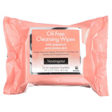 Neutrogena, Oil-Free Cleansing Wipes, Pink Grapefruit, 2 Packs, 25 Pre-Moistened Towelettes Each - Supply Center USA