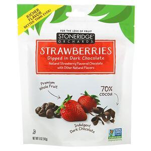 Stoneridge Orchards, Strawberries, Dipped in Dark Chocolate, 70% Cocoa, 5 oz (142 g) - HealthCentralUSA