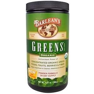 Barlean's, Greens, Powder Formula, Organic 8.47 oz (240 g) - Supply Center USA