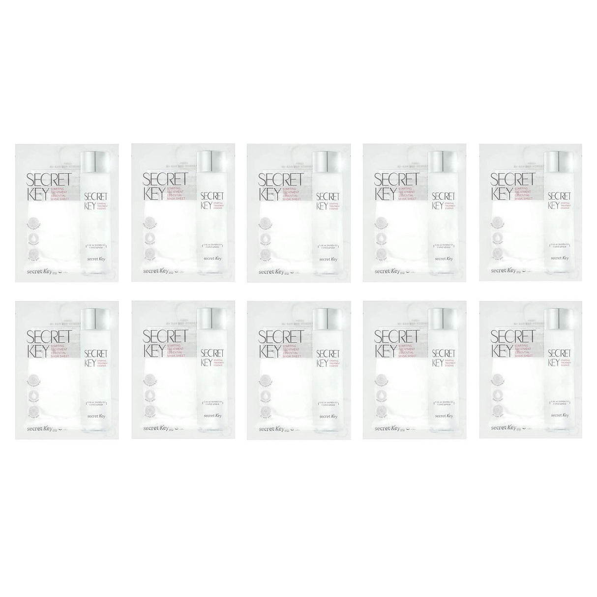 Secret Key, Starting Treatment Essential Beauty Mask Sheet, 10 Sheets, 1.05 oz (30 g) Each - Supply Center USA