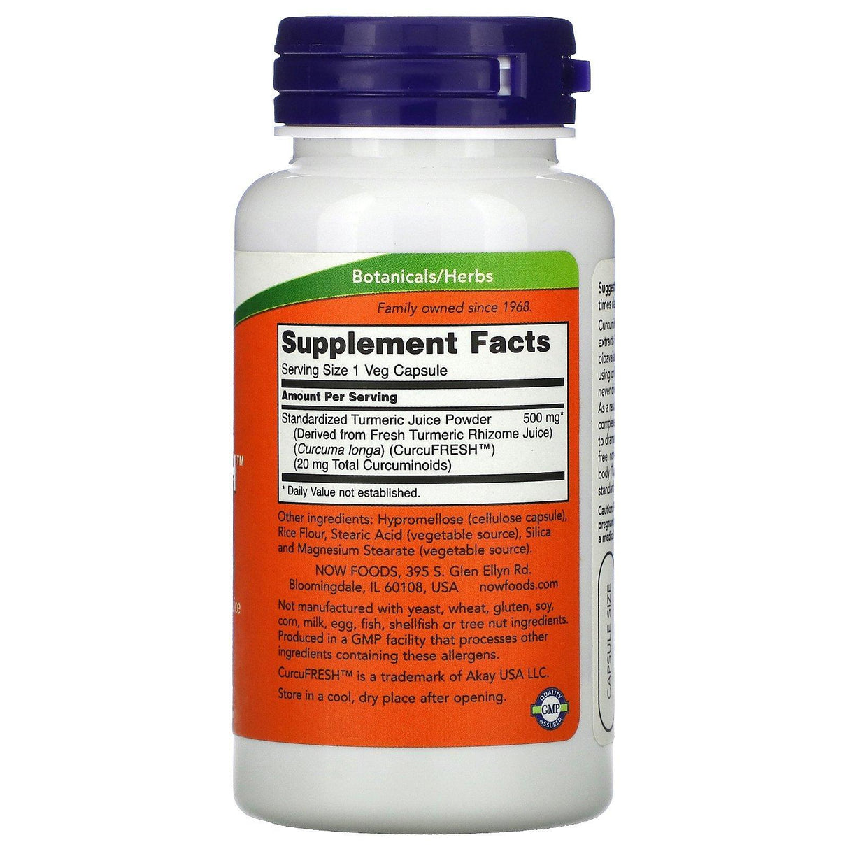 Now Foods, CurcuFresh Curcumin, 60 Veg Capsules - Supply Center USA