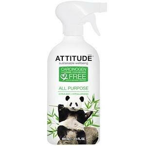 ATTITUDE, All Purpose, Citrus Zest, 27.1 fl oz (800 ml) - HealthCentralUSA