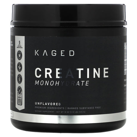 Kaged, Creatine Monohydrate, Unflavored, 1.12 lb (510 g) - Supply Center USA