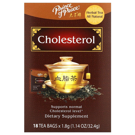 Prince of Peace, Herbal Tea, Cholesterol, 18 Tea Bags, 1.14 oz (32.4 g) - Supply Center USA