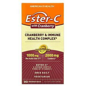 American Health, Ester-C with Cranberry, 90 Vegetarian Tablets - Supply Center USA