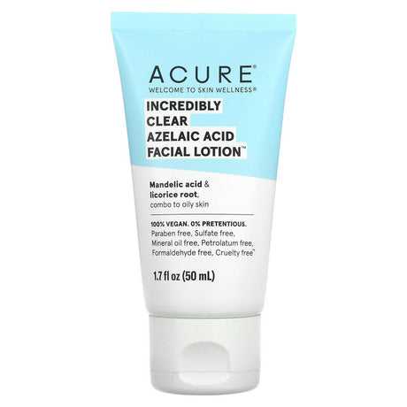 ACURE, Incredibly Clear Azelaic Acid Facial Lotion, 1.7 fl oz (50 ml) - Supply Center USA