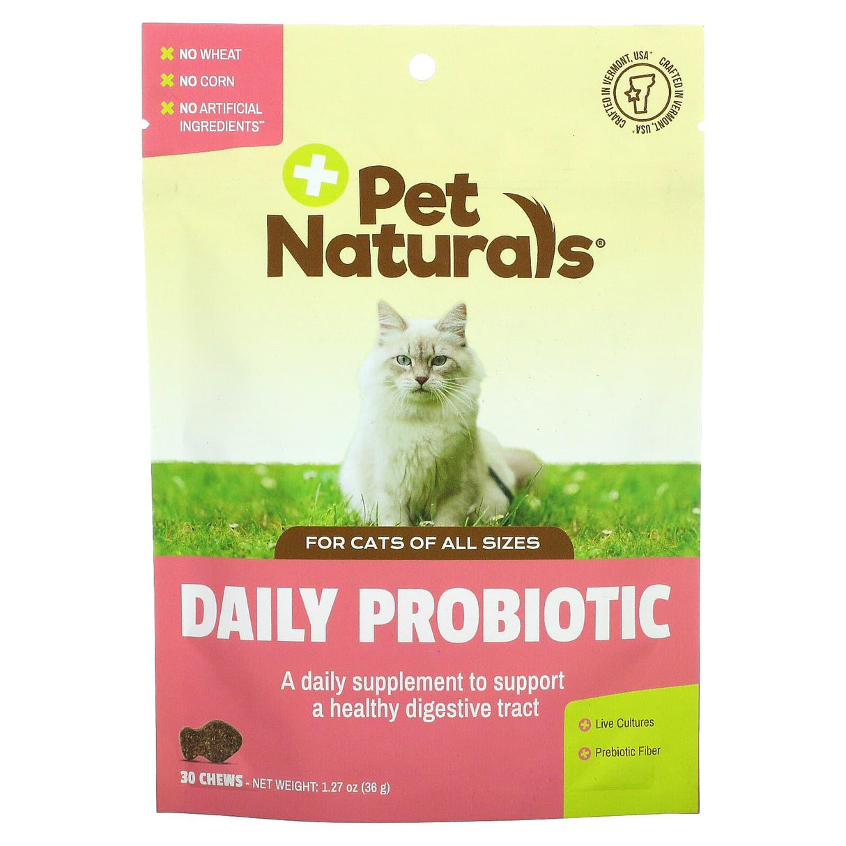 Pet Naturals, Daily Probiotic, For Cats, All Sizes, 30 Chews, 1.27 oz (36 g) - Supply Center USA