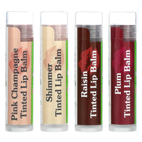 Sky Organics, Tinted Lip Balms, 4 Pack Set, 0.15 oz (4.25 g) Each - Supply Center USA