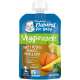 Gerber, Natural for Baby, Veggie Power, 2nd Foods, Sweet Potato, Mango, Pear & Kale, 3.5 oz (99 g) - Supply Center USA