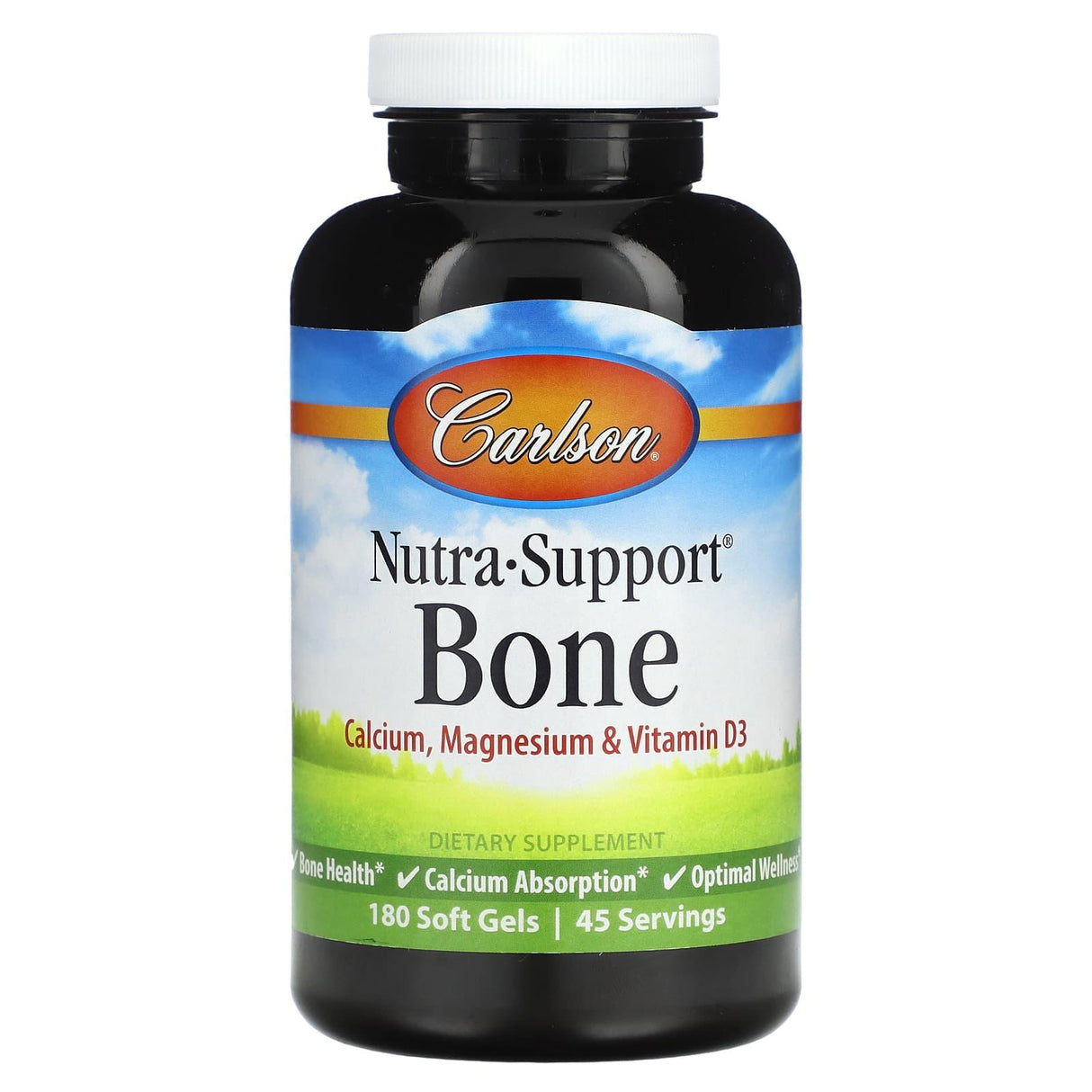 Carlson, Nutra-Support Bone, 180 Soft Gels - Supply Center USA