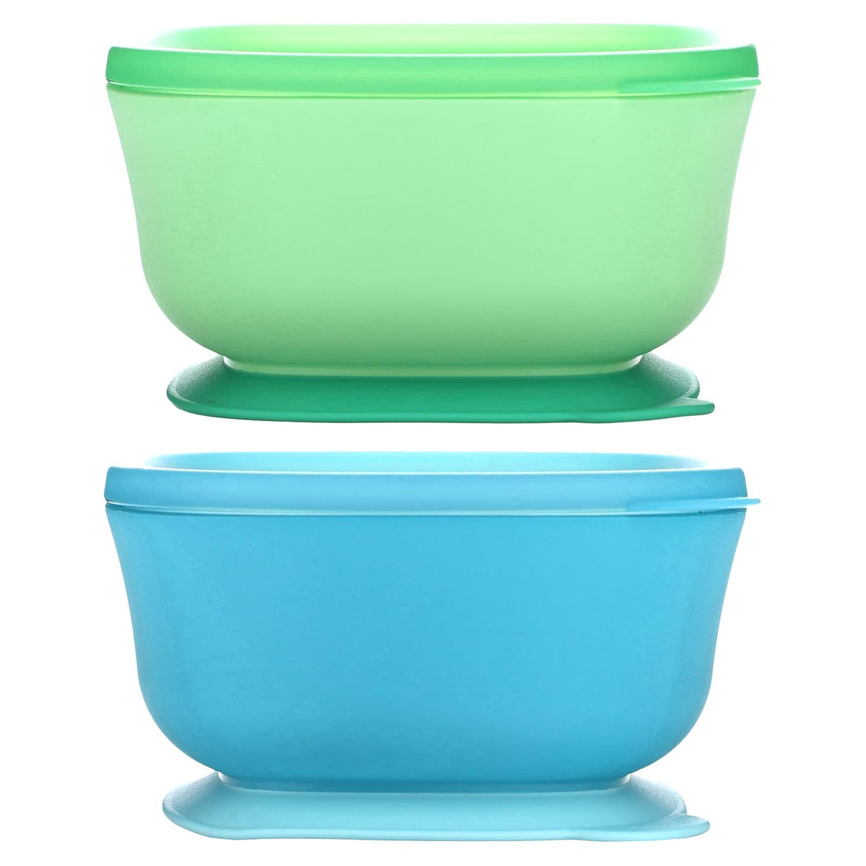 NUK, Suction Bowls, 6+ Months, Blue & Green, 2 Bowls + 2 Lids - Supply Center USA