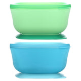 NUK, Suction Bowls, 6+ Months, Blue & Green, 2 Bowls + 2 Lids - Supply Center USA