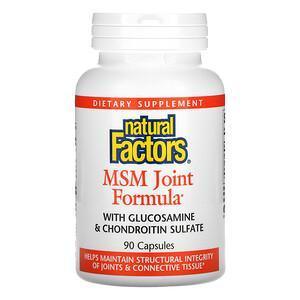 Natural Factors, MSM Joint Formula with Glucosamine & Chondroitin Sulfate, 90 Capsules - Supply Center USA