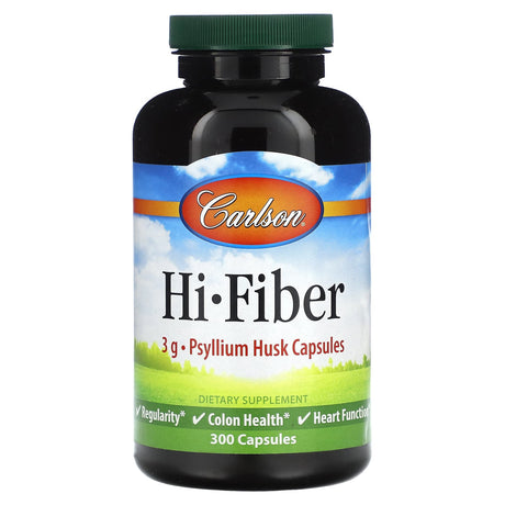 Carlson, Hi-Fiber, 300 Capsules - Supply Center USA