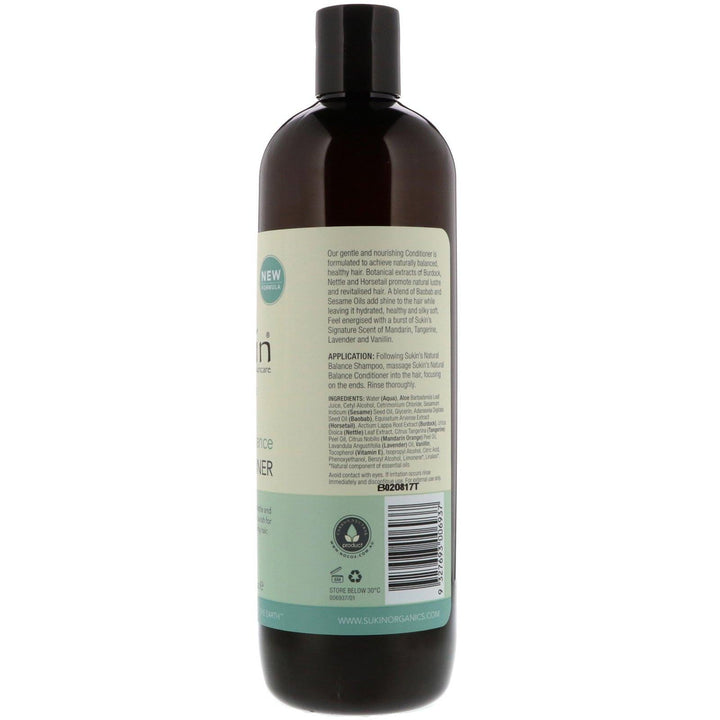 Sukin, Natural Balance Conditioner, Normal Hair, 16.9 fl oz (500 ml) - HealthCentralUSA