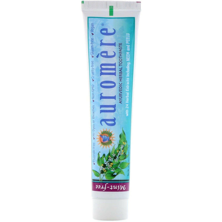 Auromere, Ayurvedic Herbal Toothpaste, Mint-Free, 4.16 oz (117 g) - HealthCentralUSA