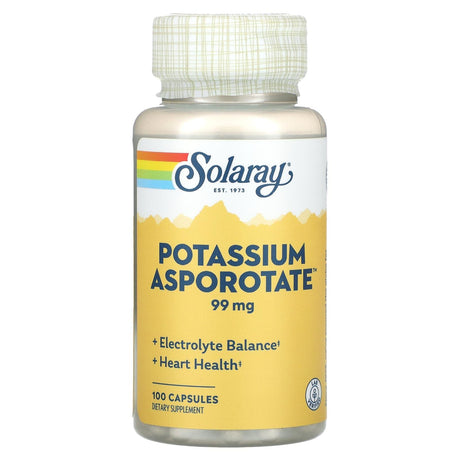 Solaray, Potassium Asporotate, 99 mg, 200 Capsules - Supply Center USA