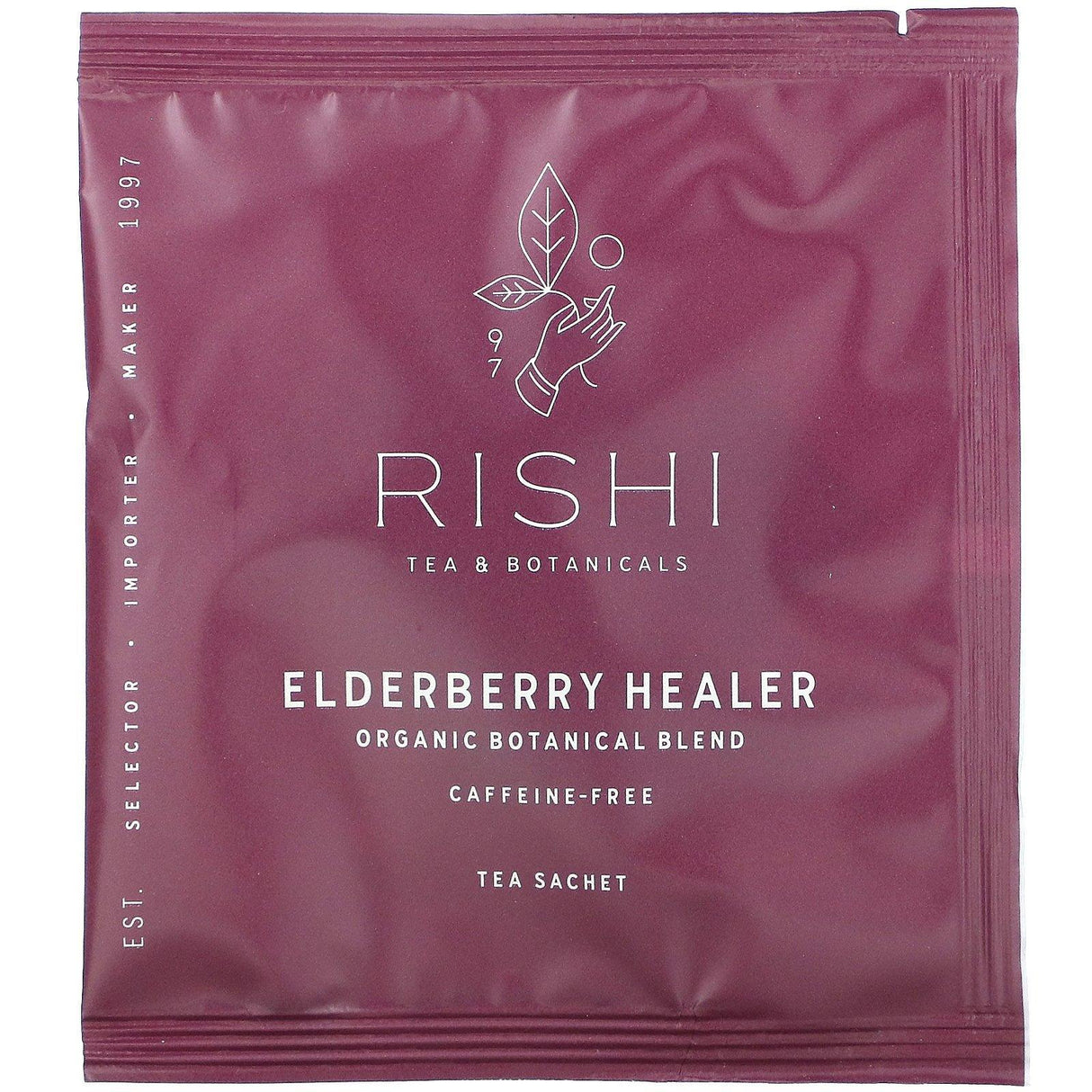 Rishi Tea, Elderberry Healer, Caffeine-Free, 15 Sachets, 2.11 oz (60 g) - Supply Center USA