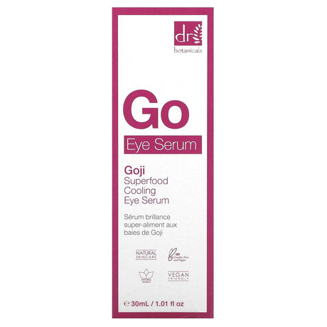 Dr. Botanicals, Go Eye Serum, Goji Superfood Cooling Eye Serum, 1.01 fl oz (30 ml) - Supply Center USA