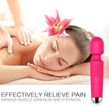 Vibrator Wand,Adult Sex Toy Wand, G Spot Dildo, Clit Vibrator, Sex Vibrators,Clitoris Stimulation,With 8 Speeds & 20 Patterns, Quiet,Fully Waterproof,Vibrating Wand for Her Pleasure (Rose Red)