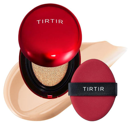 TIRTIR Mask Fit Red Cushion Foundation | Japan'S No.1 Choice for Glass Skin, Long-Lasting, Lightweight, Buildable Coverage, Semi-Matte, All Skin Types, Korean Cushion Foundation, (0.63 Oz.), 21N Ivory - Supply Center USA