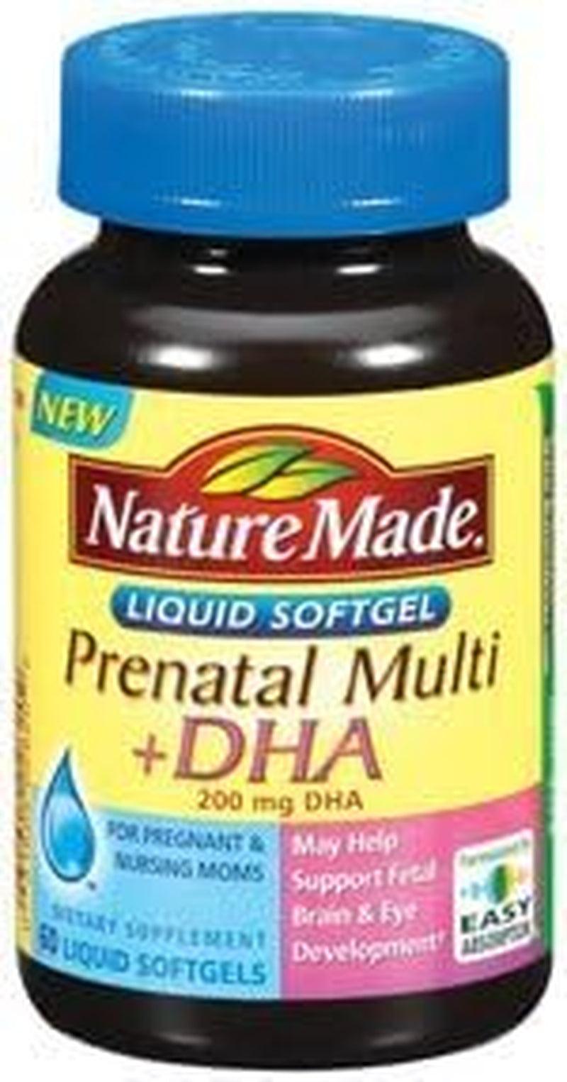 Nature Made Prenatal with Folic Acid + DHA, Prenatal Vitamin and Mineral Supplement for Daily Nutritional Support, 90 Softgels, 90 Day Supply - Supply Center USA