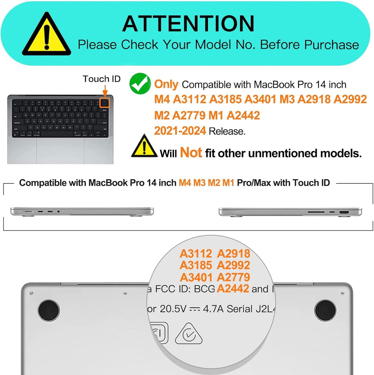 MOSISO Compatible with Macbook Pro 14 Inch Case 2024 2023 2022 2021 M4 M3 M2 M1 Pro Max A3112 A3185 A3401 A2918 A2992 A2779 A2442, Plastic Hard Shell&Keyboard Cover&Screen Film&Pouch, Black