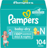 Pampers Baby Dry Diapers - Size 1, 120 Count, Absorbent Disposable Diapers