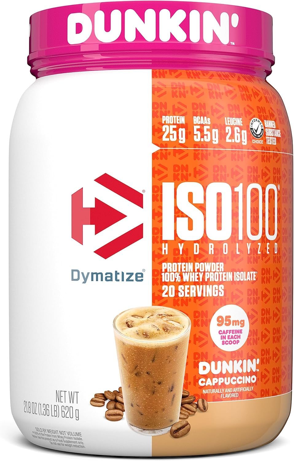 Dymatize ISO100 Hydrolyzed Protein Powder, 100% Whey Isolate, 25G of Protein, 5.5G Bcaas, Gluten Free, Fast Absorbing, Easy Digesting, Gourmet Vanilla, 20 Servings