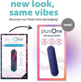 Plusone Bullet Vibrator for Women, Mini Vibrator Made of Body-Safe Silicone, Fully Waterproof, USB Rechargeable, Personal Massager with 10 Vibration Settings, Purple