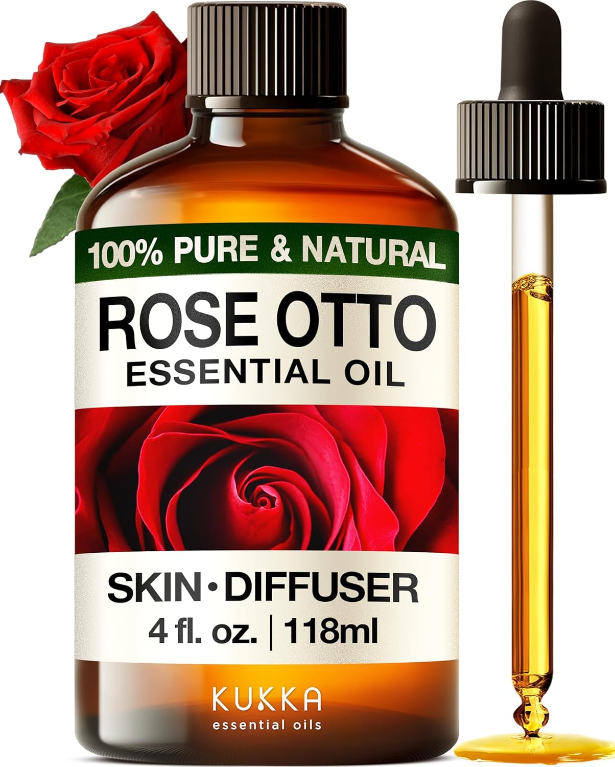 Kukka Tea Tree Oil for Skin, Healthy Hair & Toenails - Huge 4 Fl Oz - 100% Pure Natural Australian Tea Tree Essential Oil - Experience Therapeutic Melaleuca Oil for Scalp, Nails & Soap Making Scent