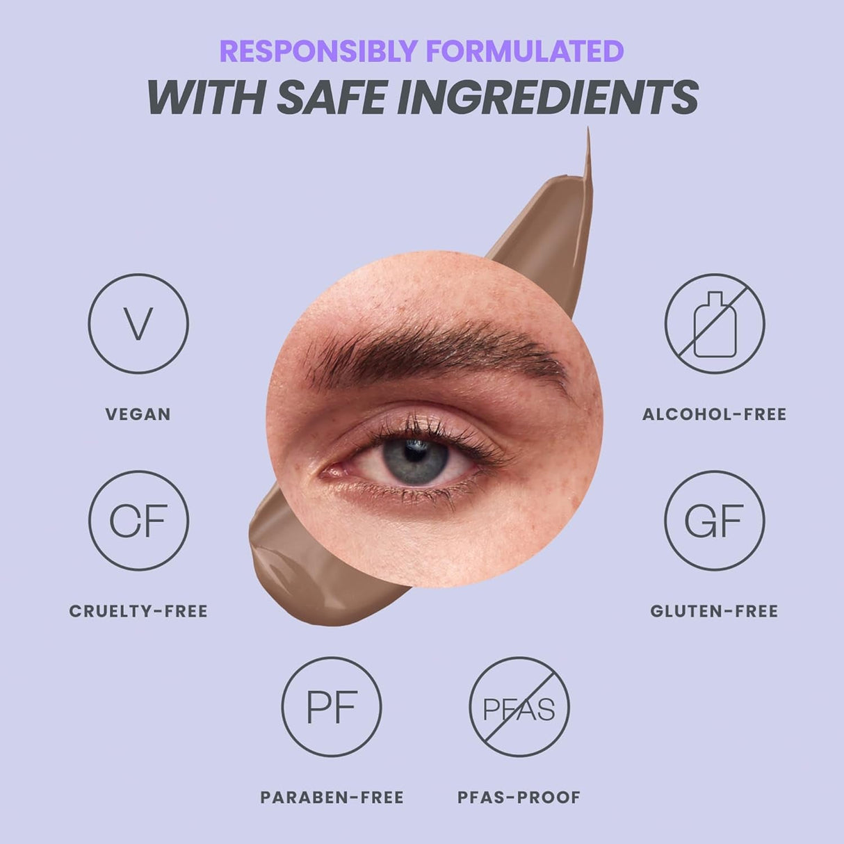 Wonderskin Eyebrow Tint - Wonder Blading Brow Stain & Go Masque, Long Lasting Brow Tint, Transfer Proof and Smudge Proof Eyebrow Stain (Brunette)