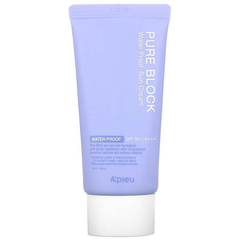 A'Pieu, Pure Block Water Proof Sun Cream, SPF 50+, PA+++, 1.69 fl oz (50 ml) - Supply Center USA