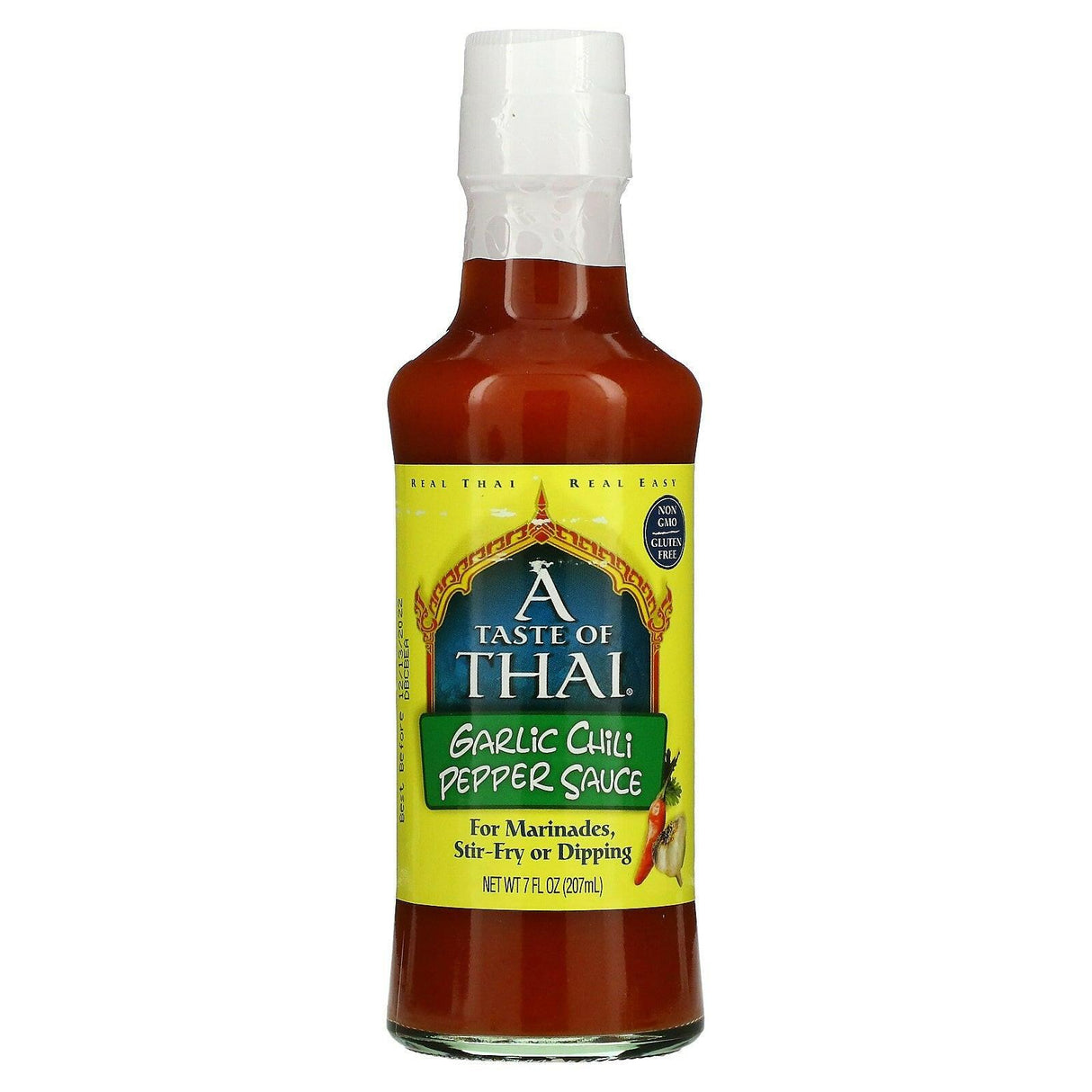 A Taste Of Thai, Garlic Chili Pepper Sauce, 7 fl oz (207 ml) - Supply Center USA