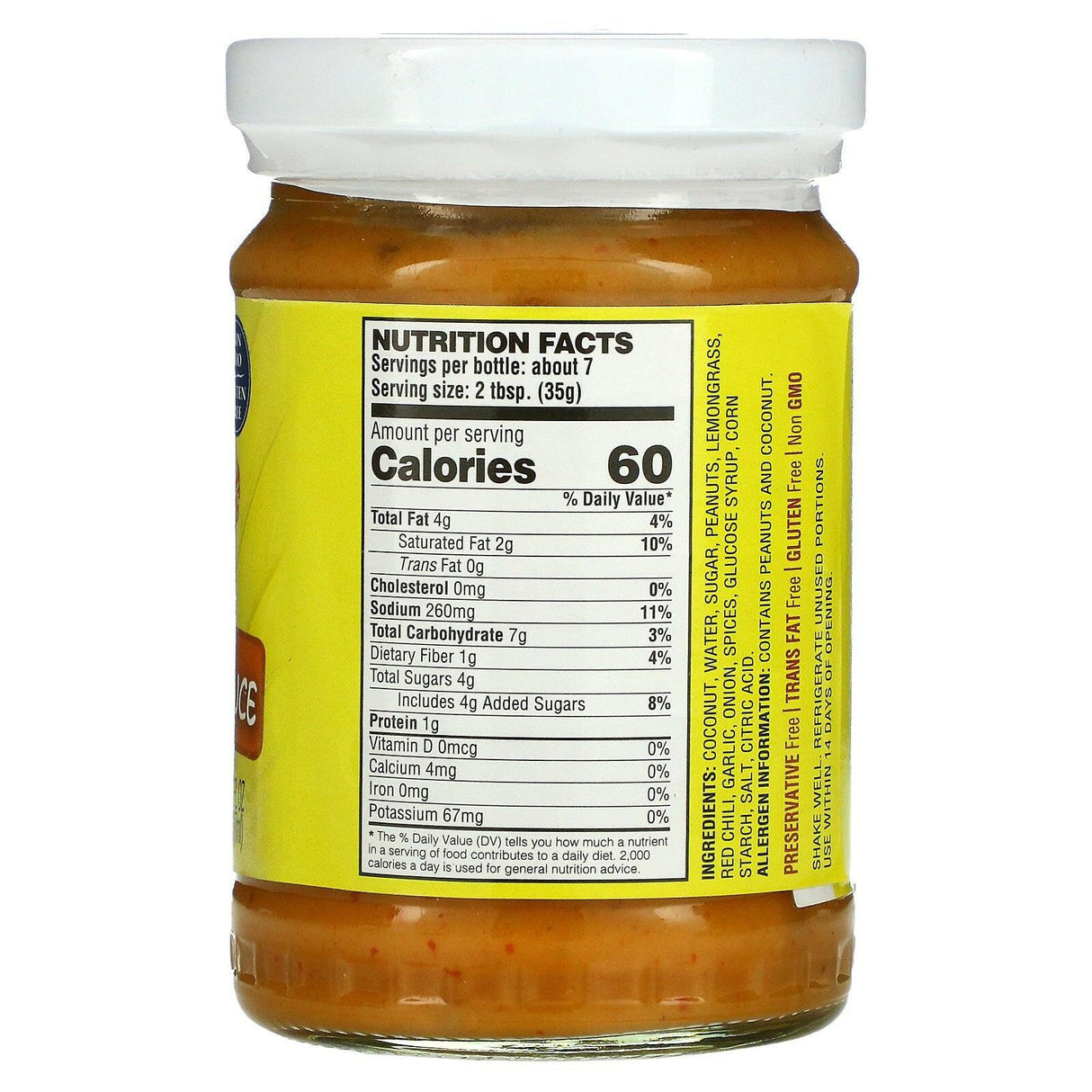 A Taste Of Thai, Peanut Satay Sauce, 7 fl oz (207 ml) - Supply Center USA