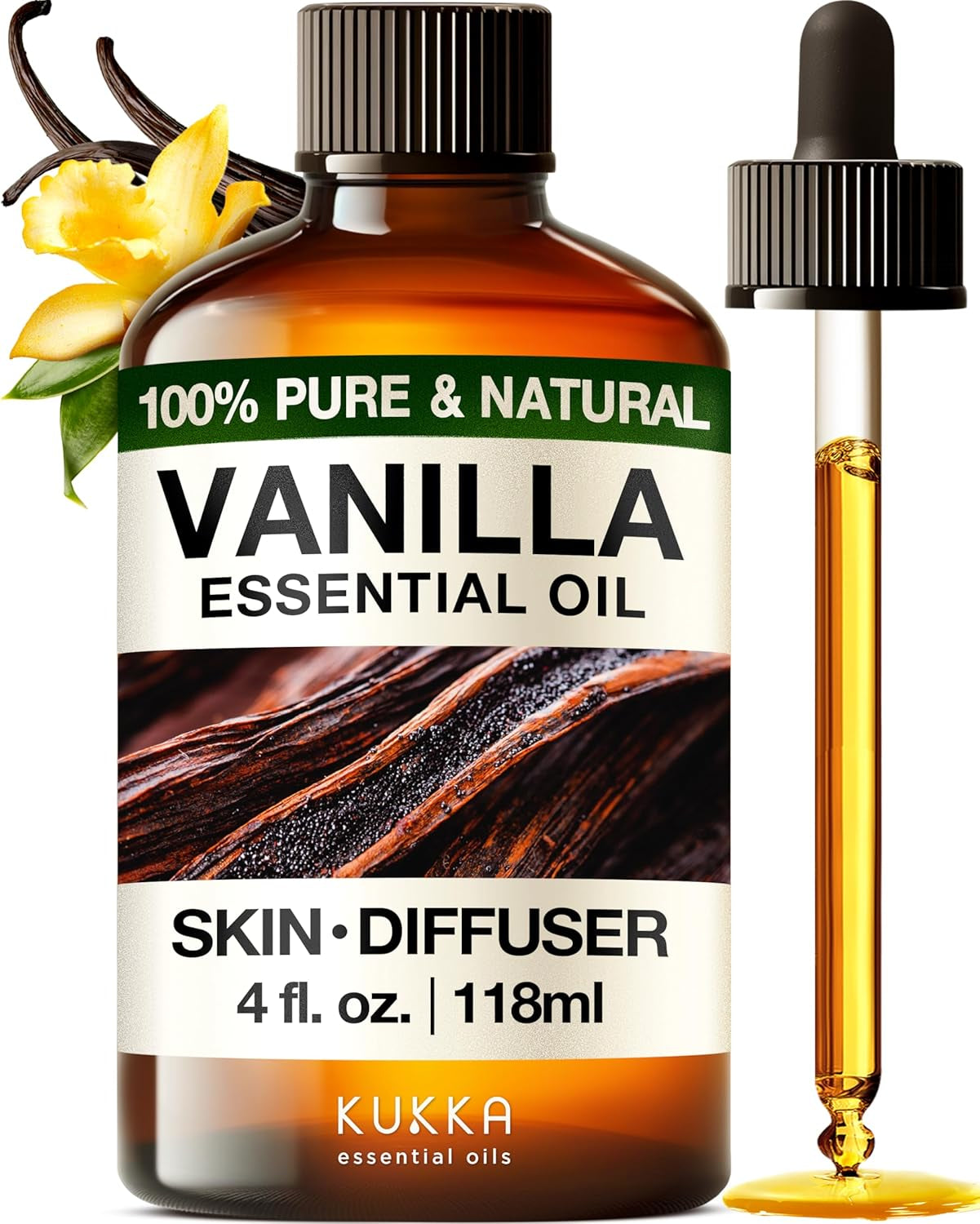 Kukka Tea Tree Oil for Skin, Healthy Hair & Toenails - Huge 4 Fl Oz - 100% Pure Natural Australian Tea Tree Essential Oil - Experience Therapeutic Melaleuca Oil for Scalp, Nails & Soap Making Scent
