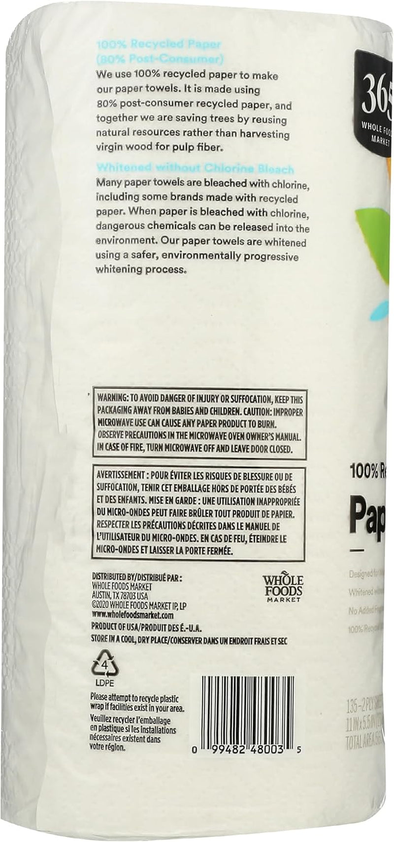 365 by Whole Foods Market, Paper Towels Jumbo Roll, 135 Count