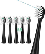 Replacement Brush Heads for Waterpik Sonic-Fusion 2.0 Flossing Toothbrush (SF-03/SF-04) and Sonic-Fusion Flossing Toothbrush (SF-01/SF-02),6 Count White with Covers
