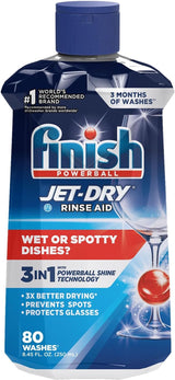 Finish Jet-Dry Liquid Rinse Aid, Dishwasher Rinse and Drying Agent, 8.45 Fl Oz, Packaging May Vary ( Pack of 1 )