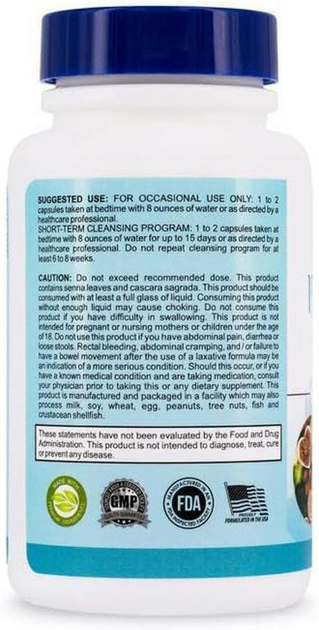 15 Day Gut Cleanse Gut and Colon Support 15 Day Cleanse，Advanced Gut Cleanse Detox with Senna, Cascara Sagrada and Psyllium Husk Non-Gmo Made in USA 30 Capsules… (1)… (1 Pack) - Supply Center USA