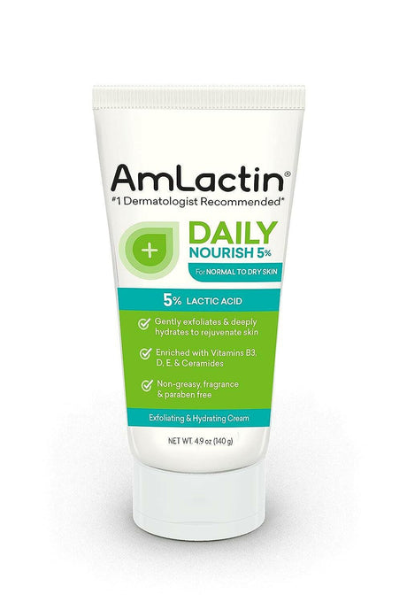 Amlactin Daily Nourish 5% - 7.9 Oz Body Lotion with 5% Lactic Acid - Exfoliator and Moisturizer for Dry Skin - Supply Center USA